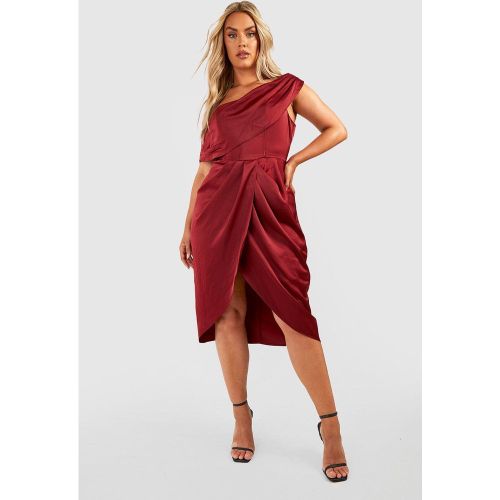 Grande Taille - Robe Corset Satinée - 44 - boohoo - Modalova