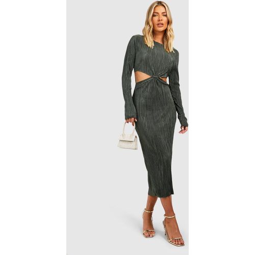 Robe Longue Plissée Découpée - 38 - boohoo - Modalova