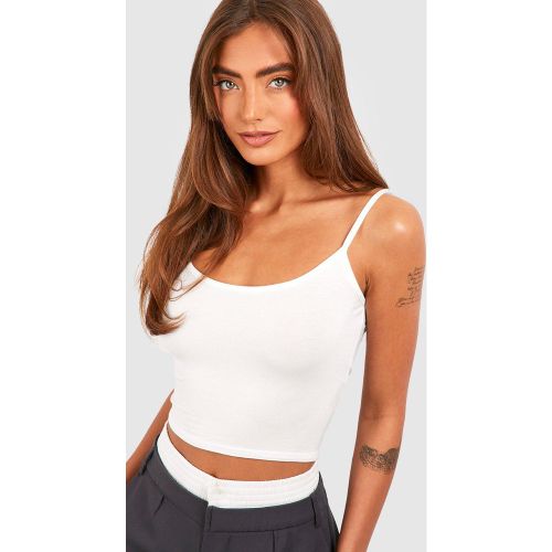 Crop Top En Jean - 40 - boohoo - Modalova