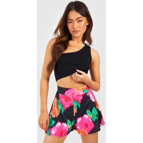 Short Large Fleuri En Jersey - 34 - boohoo - Modalova