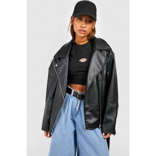 Veste Oversize Biker À Ceinture - 42 - boohoo - Modalova