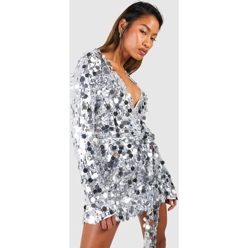 Robe Portefeuille À Paillettes - 36 - boohoo - Modalova