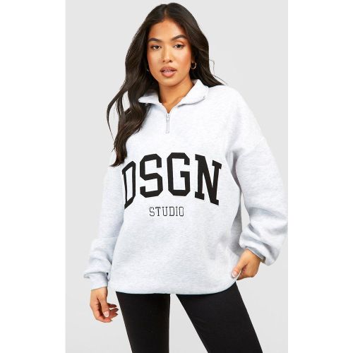Petite" - Sweat Oversize À Col Zippé - S - boohoo - Modalova