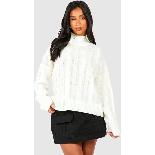 Petite" - Pull Torsadé À Col Roulé - M - boohoo - Modalova