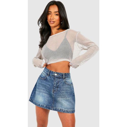 Petite" - Top En Maille À Découpes - 36 - boohoo - Modalova