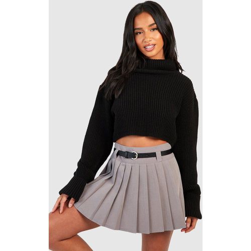 Petite" - Mini-Jupe Plissée À Ceinture - 42 - boohoo - Modalova