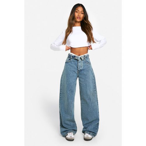 Jean Large Basique - 40 - boohoo - Modalova