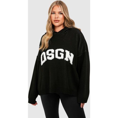Grande Taille - Sweat À Capuche En Maille À Slogan - 16/18 - boohoo - Modalova