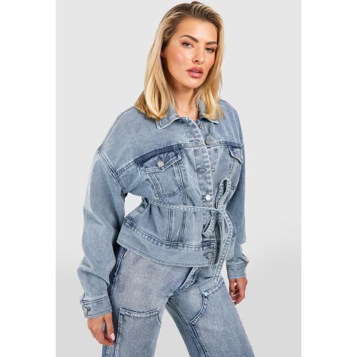 Veste Courte Nouée En Jean - 38 - boohoo - Modalova