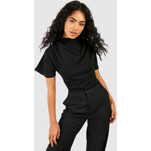 Blouse En Jersey À Col Bénitier Et Épaules Drapées - 40 - boohoo - Modalova