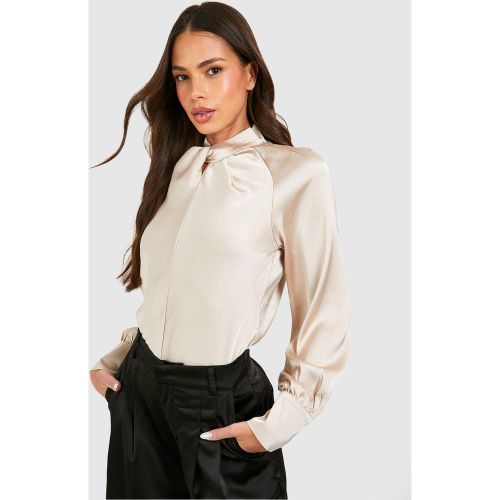 Blouse Satinée Drapée - 34 - boohoo - Modalova