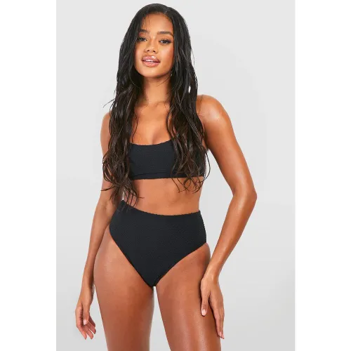 Bas De Maillot Taille Haute Texturé - 34 - boohoo - Modalova