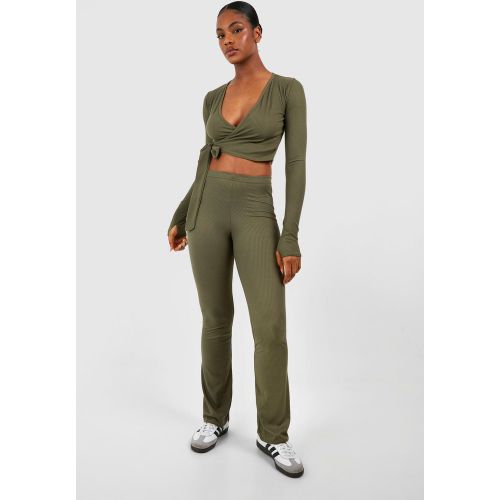Tall" - Pantalon Flare Côtelé Brossé - 42 - boohoo - Modalova