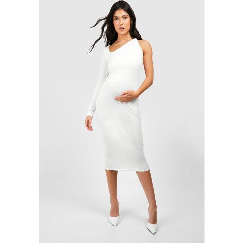 Maternité - Robe De Grossesse Mi-Longue À Manches Torsadées - 36 - boohoo - Modalova