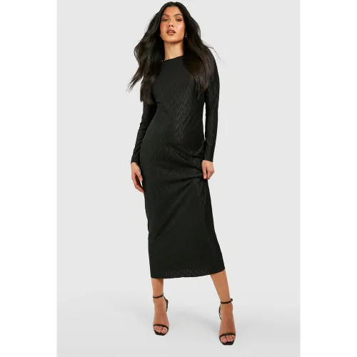 Maternité - Robe De Grossesse Longue Plissée - 42 - boohoo - Modalova