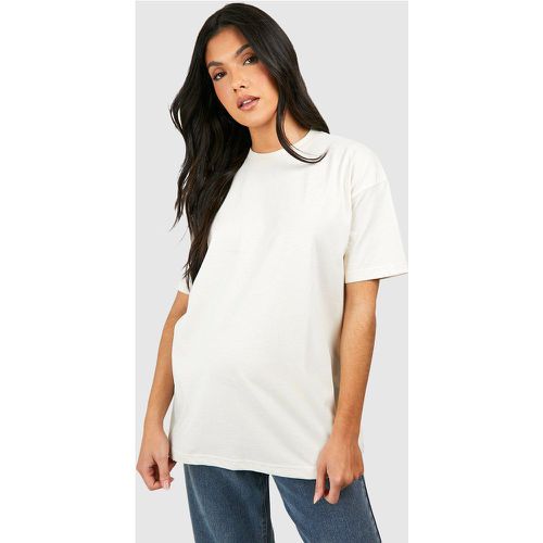 Maternité - T-Shirt De Grossesse Oversize Basique - Blanc Écru - 36, Blanc Écru - boohoo - Modalova