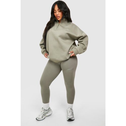 Grande Taille - Ensemble Oversize À Col Zippé Et Legging - 44 - boohoo - Modalova