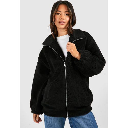 Veste Oversize À Col Cheminée En Polaire Épaisse - 36 - boohoo - Modalova