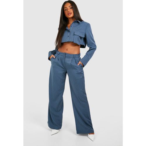 Pantalon Large De Costume À Rayures Fines - 40 - boohoo - Modalova