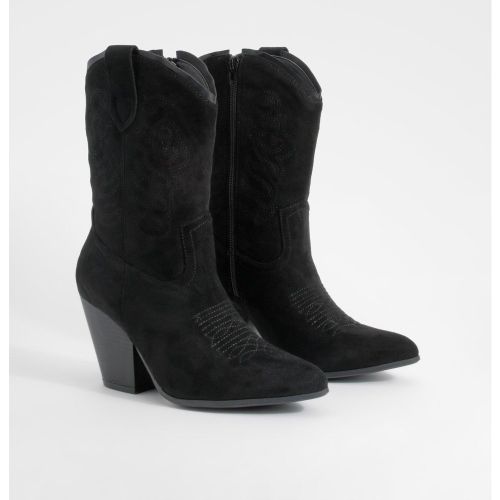 Santiags Hautes - Noir - 39, Noir - boohoo - Modalova