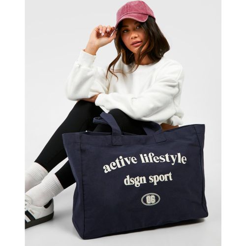 Tote Bag Oversize En Toile - One Size - boohoo - Modalova