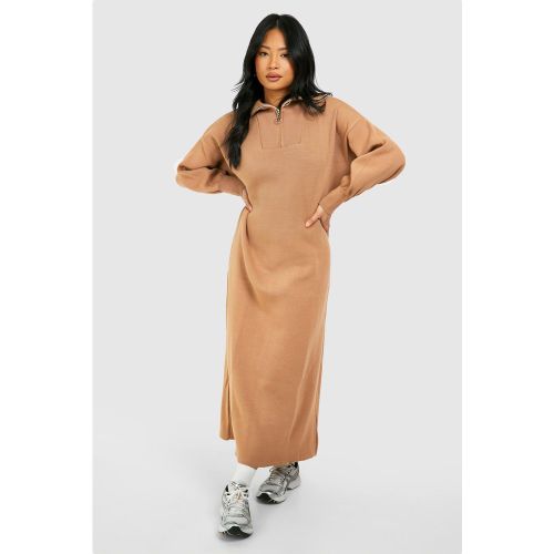 Petite" - Robe Mi-Longue Zippée - S/M - boohoo - Modalova