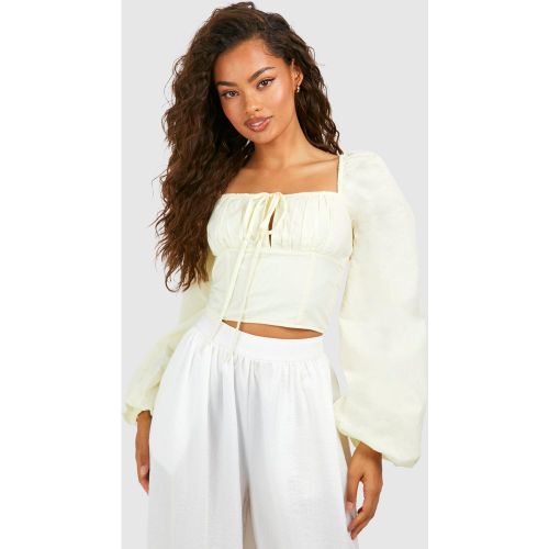 Corset Noué - Citron - 34, Citron - boohoo - Modalova