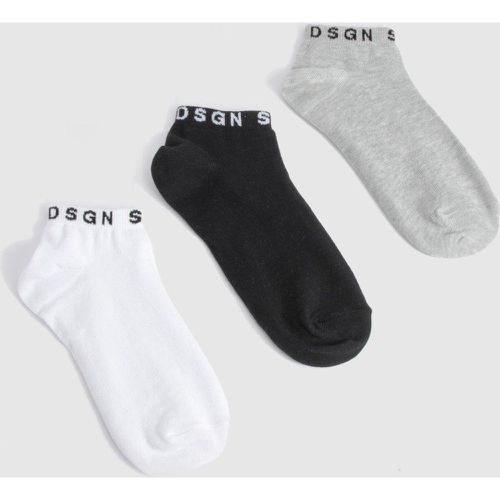 Lot De 3 Paires De Chaussettes À Slogan Dsgn Studio - One Size - boohoo - Modalova