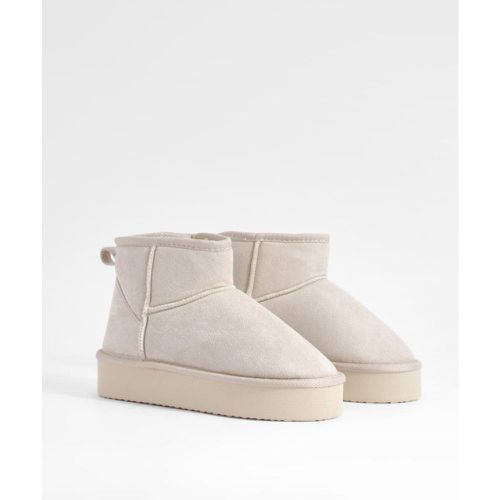 Bottines À Plateforme - Blanc Écru - 39, Blanc Écru - boohoo - Modalova