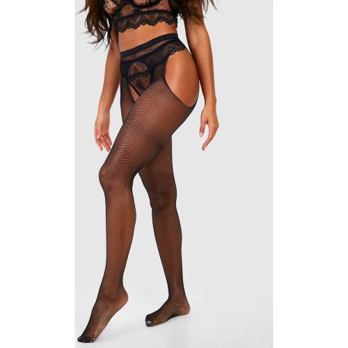 Collants Résille Avec Porte-Jarretelles - One Size - boohoo - Modalova