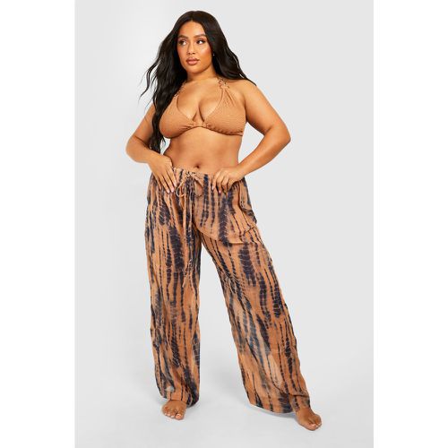 Grande Taille - Pantalon De Plage Tie Dye - 44 - boohoo - Modalova