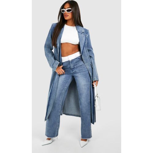 Jean Large À Taille Contrastante - 34 - boohoo - Modalova