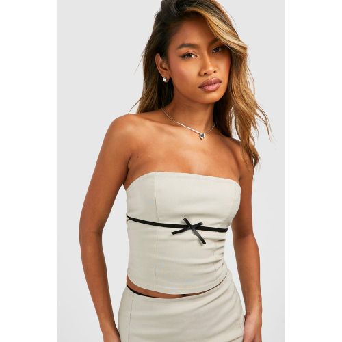 Top Bandeau À Détail En Maille - 38 - boohoo - Modalova