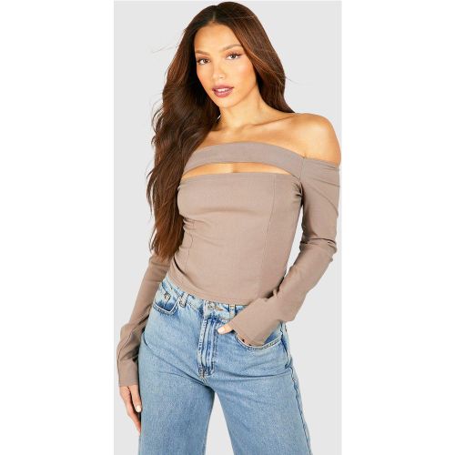 Tall" - Top À Découpe Et Col Bateau - 38 - boohoo - Modalova
