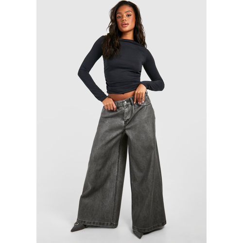 Pantalon Large - Gris - 36, Gris - boohoo - Modalova