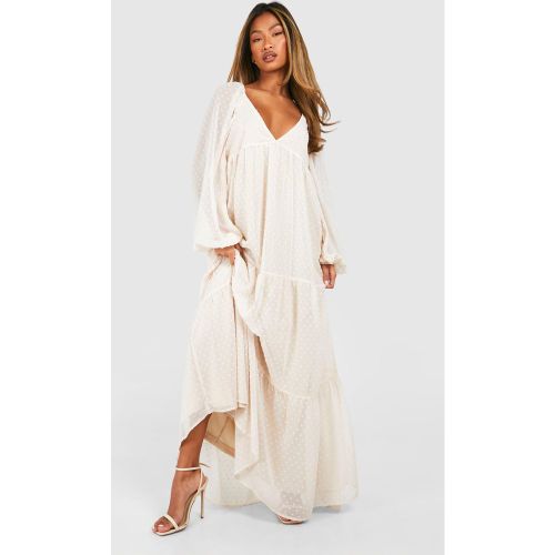 Robe Longue Volantée En Plumetis - 40 - boohoo - Modalova