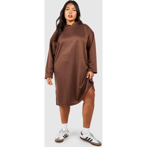 Grande Taille - Robe Sweat Oversize Fendue - 44 - boohoo - Modalova