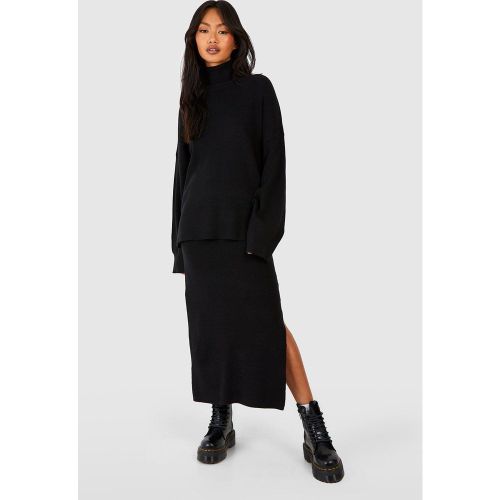 Ensemble En Maille Fine Avec Pull À Col Roulé Et Jupe - S - boohoo - Modalova