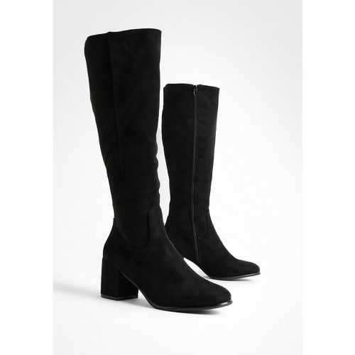 Bottes Hautes Basiques À Petit Talon - boohoo - Modalova