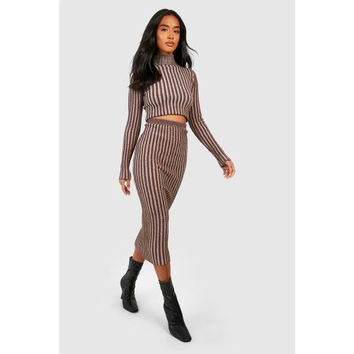 Petite" - Jupe Longue Bicolore - M - boohoo - Modalova