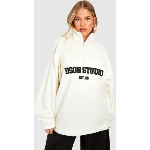 Grande Taille - Sweat Oversize Zippé À Broderie Dsgn Studio - 44 - boohoo - Modalova