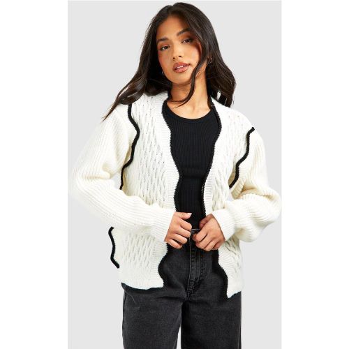 Petite" - Cardigan À Bordures Festonnées - S - boohoo - Modalova