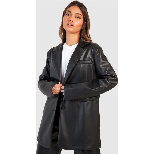 Blazer Droit - Noir - 36, Noir - boohoo - Modalova