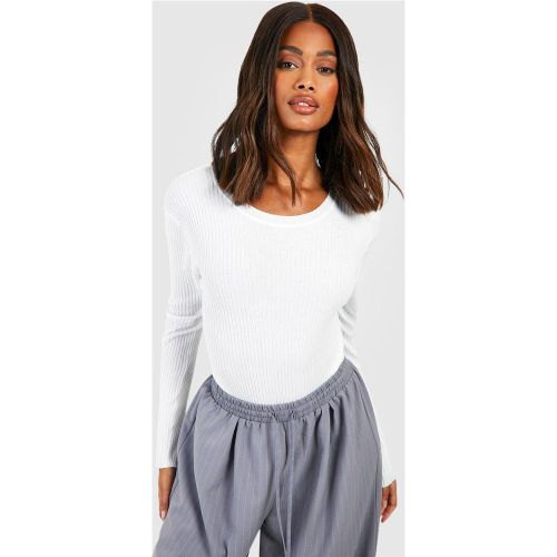 Body Côtelé À Col Nageur - 36 - boohoo - Modalova