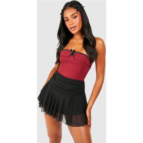 Mini-Jupe En Mesh À Taille Plissée - 36 - boohoo - Modalova