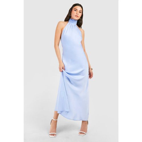 Robe Longue Satinée Dos Nu - 36 - boohoo - Modalova