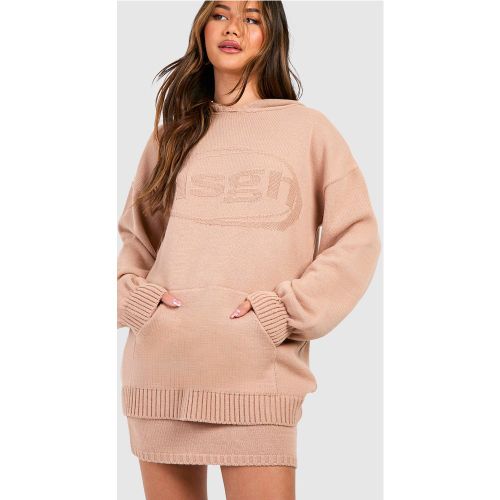 Ensemble En Maille Avec Sweat À Capuche Et Mini-Jupe - S - boohoo - Modalova