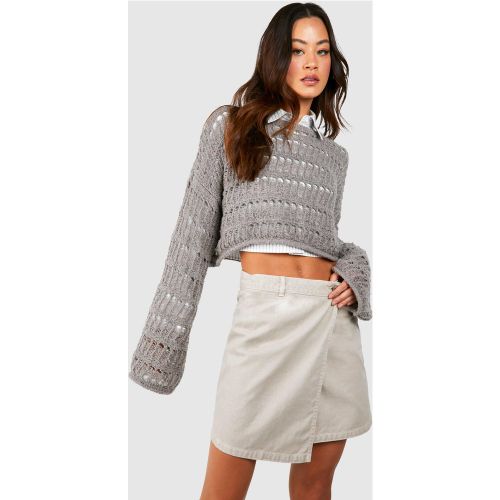 Tall" - Jupe-Short Délavée En Jean - 36 - boohoo - Modalova