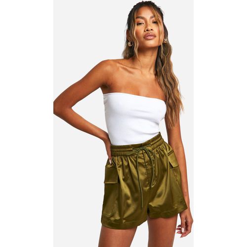 Short Cargo Utilitaire Satiné - 40 - boohoo - Modalova