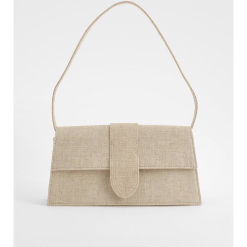 Linen Structured Shoulder Bag - boohoo - Modalova